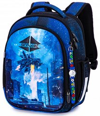 Рюкзак шкільний для хлопчиків синій космос SkyName R4-418