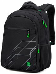 Рюкзак чоловічий чорний з зеленим SkyName 90-124G