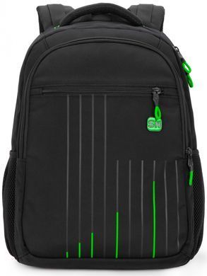 Рюкзак мужской черный с зеленым SkyName 90-141G