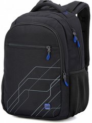 Рюкзак чоловічий чорний з синім SkyName 90-124B