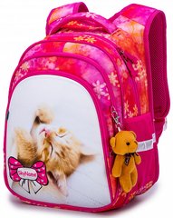 Рюкзак шкільний для дівчаток рожевий з котиком SkyName R2-184