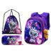 Рюкзак шкільний 3в1 фіолетовий, кішечка SkyName R1-020 Full Set 1