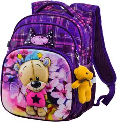 Рюкзак шкільний для дівчаток фіолетовий, ведмедик Winner One R3-223