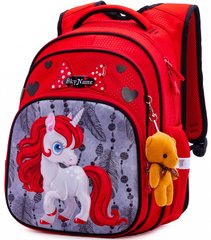 Рюкзак шкільний для дівчаток червоний, поні  SkyName R3-233