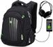 Рюкзак мужской черный с зеленым SkyName 90-130G 1