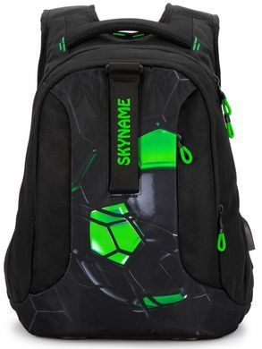 Рюкзак мужской черный с красным SkyName 91-1R
